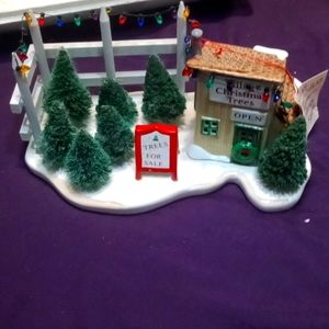 Retired dept 56 Christmas tree lot